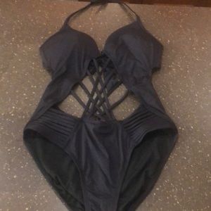 Large black sexy one piece